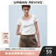 UR2025春季新款女裝時(shí)尚修身紐扣式U型領(lǐng)短袖T恤UWB450007 本白 M