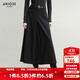 艾諾絲雅詩(shī)【商場(chǎng)同款】2025秋新品百搭后開(kāi)叉高腰中長(cháng)款A字半身裙40813559 煙灰色 L