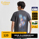 卡賓（CABBEEN）【繡印工藝】涼感短袖T恤男生2025夏季新款時(shí)尚圓領(lǐng)半袖上衣 炭灰色76 M /170/48