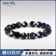 AWNL【王子奇同款】波塞冬情侶手鏈男手串飾品高級(jí)輕奢送男友生日禮物 波塞冬-黑曜石款（尺碼備注）