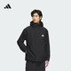 adidas拒水加絨內膽三合一連帽外套男女秋冬阿迪達斯官方輕運動(dòng) 黑色   L
