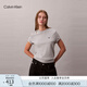 Calvin KleinJeans25春夏女士刺繡字母休閑ck凈色純棉圓領(lǐng)短袖T恤47A219G
