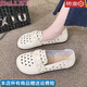 百麗踏【廠(chǎng)牌】真軟皮女鞋豆豆鞋軟底舒適平底單鞋鏤空洞洞涼鞋 卡其色【升級款專(zhuān)柜版】 39 【標準尺碼】