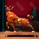 開(kāi)業(yè)擺件純黃銅金錢(qián)牛招財家居定制領(lǐng)導辦公室桌酒柜裝飾品禮品 金錢(qián)牛大號【紅色】