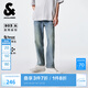 杰克·瓊斯（JACK&JONES）男裝潮時(shí)尚舒適百搭簡(jiǎn)約風(fēng)個(gè)性字母印花九分直筒牛仔褲225232105 E40淺牛仔藍 常規 29 170 W29