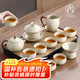尚言坊汝窯茶具整套帶茶盤(pán)高檔家用辦公陶瓷功夫茶泡茶茶杯茶壺全套裝