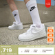 耐克（NIKE）空軍一號AIR FORCE 1女運動(dòng)鞋秋季立體小胖勾透氣HF2014 100白/白/黑/金屬金 38
