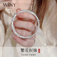 唯一（Winy）繁花銀手鐲女純足銀9999鐲子銀飾時尚送媽媽款紀(jì)念日生日禮物