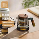 圓樂（circle joy）茶水分離杯 飄逸壺泡茶壺全玻璃內(nèi)膽燒水壺按壓茶具煮茶器泡茶杯