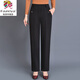 彩羊恒源祥集團中老年媽媽褲子春秋冬加絨厚高腰直筒休閑長(cháng)褲寬松外穿 黑色(春秋不加絨) 厚款 3XL (125-140斤)