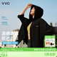 VVC成毅同款防曬衣女襯衫夏季防紫外線寬松休閑百搭連帽外套 曜石黑M