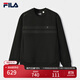 FILA 斐樂(lè )官方男子套頭衛衣2025冬新款時(shí)尚簡(jiǎn)約基礎針織長(cháng)袖上衣 正黑色-BK L 175/96A/L
