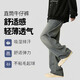 日系時(shí)尚牛仔褲男秋季新款潮牌寬松加長(zhǎng)直筒復(fù)古藍(lán)闊腿休閑褲高街 磨白灰 XL （135-145斤）