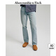 ABERCROMBIE & FITCH男裝春秋美式復古高街潮流百搭仿舊直筒牛仔褲KI131-3404 淺色水洗 32 /32 (180/82A)