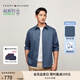 TOMMY HILFIGER【輕系列免燙】春夏季男裝肌理商務(wù)休閑純色條紋長袖襯衣襯衫男 【凈色】-深藍色DBZ M （推薦：135-150斤）