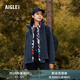 AIGLE艾高經(jīng)典款女士短款全拉鏈加厚保暖舒適休閑戶外抓絨外套 帝國深藍(lán) AF562 40
