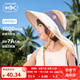 kocotreekk樹兒童帽子防曬網(wǎng)眼透氣遮陽帽披肩大帽檐時尚簡約 日暮橙 M 