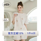 gelatopique七夕禮物25春夏新品女睡衣滿印小熊圓領(lǐng)短袖T恤PWCT251288 粉色 均碼
