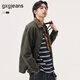 gxgjeans男裝工裝風(fēng)底特律翻領(lǐng)寬松夾克外套25年秋新品 軍綠 180/XL