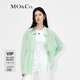 MO&Co.綁帶門襟捏褶廓形極簡(jiǎn)風(fēng)真絲襯衫外套設(shè)計(jì)感小眾高級(jí) 馬卡龍綠色 S 160