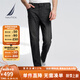 諾帝卡（NAUTICA）【單件直降】男裝春夏新款棉混紡親膚透氣牛仔長褲男PO4160 黑色0TB 32