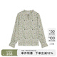 Marc O'Polo/MOP【商場同款】春季新款休閑時尚立領(lǐng)碎花長袖襯衫女襯衣 白底印花P01 XXS /155 76A