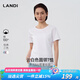 藍地[基礎百搭]LANDI圓領純棉短袖空氣感云朵T恤上衣女小衫2025夏新品 云白色 M