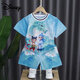 迪士尼（Disney）2025夏季冰絲套裝哪吒衣服新款短袖兒童男孩童裝寶寶潮款兩件套 綠色敖丙哪吒(兩件套) 120 【建議身高110-120CM】