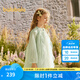 巴拉巴拉【premium】高端線春探秘夢(mèng)幻唯美A型大擺網(wǎng)紗連衣裙 綠色調(diào)00444 130cm
