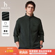 哈吉斯（HAZZYS）男裝 春秋款時(shí)尚潮流戶外休閑外套簡約日常夾克男ASVZU0CCX13 深綠色DG XL （180/100A 50）