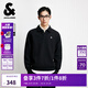 杰克·瓊斯（JACK&JONES）25年秋季新款男裝寬松肌理感翻領(lǐng)上衣運動(dòng)休閑衛衣男長(cháng)袖打底衫 E40 黑色 預售10月20日發(fā)貨 M 175