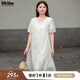 MsShe【天絲萊賽爾】大碼女裝2025夏季胖mm新中式高級(jí)感連衣裙子 【短袖】米白色現(xiàn)貨 2XL