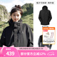 駱駝（CAMEL）三防沖鋒衣男女三合一可拆卸防風(fēng)防水防污外套加絨 AD12263514X，幻影黑，男女 抓絨 XXL