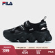 FILA 斐樂官方FRAGOLA女鞋摩登涼鞋夏款厚底瑪麗珍運動涼鞋 黑-BK 36