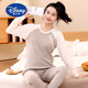迪士尼（Disney）秋衣秋褲套裝女純棉初高中學(xué)生棉質(zhì)少女大童保暖內衣棉毛衫青少年 卡其英文 -嚕 165 (適合高160-165cm 重100斤內)