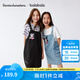 巴拉巴拉女童裙子兒童背帶裙2025夏裝【庫洛米商場同款】牛仔假兩件連衣裙 牛仔淺藍88101 160
