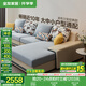 全友家居現(xiàn)代簡約風(fēng)L型布藝沙發(fā)家用客廳科技布轉(zhuǎn)角沙發(fā)家具國家補貼 [熱賣]水藍(lán)|布皮沙發(fā)|面料可拆洗|左妃位新 多人位 3.67m