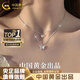 中國黃金（CHINA GOLD）銀項鏈女生蝴蝶純銀項鏈輕奢小眾高級感情人節(jié)生日禮物送女友老婆 925銀*甜美蝴蝶項鏈【中金禮盒】