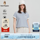 Hush Puppies【絲滑柔軟】暇步士女裝2025夏季多色簡(jiǎn)約基礎(chǔ)款質(zhì)感短袖圓領(lǐng)衫 海藍(lán)色 XL