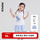 小豬班納童裝夏裝新款兒童上衣裙子兩件套小童女童套裝寶寶潮 粉紅 130