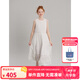 ELLE KIDS童裝 花邊拼接無袖連衣裙女童夏季新款法式度假繡花裙子 白色 160 (S)
