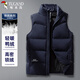啄木鳥(niǎo)（TUCANO）羽絨馬甲男士防風(fēng)立領(lǐng)時(shí)尚潮流無(wú)袖背心外套百搭上衣男裝 深藍2XL