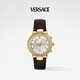 范思哲（VERSACE）瑞士手表男計時夜光石英表生日七夕禮物送男友VEPY00220-43MM棕金