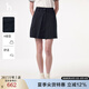 HAZZYS哈吉斯女裝 2025夏季新款女士【PHIZ系列】純色簡約A字半身短裙女 藏青色NV M (160/72A 40)