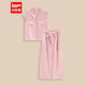 IEF/愛(ài)依服時(shí)尚套裝2025夏季新款法式文藝知性通勤氣質(zhì)上下套褲 粉 L