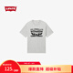 Levi's李維斯25年春夏新款男士雙馬印花潮流休閑針織圓領短袖T恤 麻灰色 004IU-0001 L
