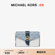 MICHAEL KORS邁克高仕 MK Charm 中號老花鏈條單肩包 海軍藍混色 407 NS