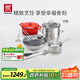 雙立人（ZWILLING）鍋具套裝蜂窩炒鍋蒸鍋湯鍋琺瑯鍋煲湯奶鍋炊具鍋鏟家用廚具全套幸福食刻鍋炊8件套