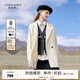 秋水伊人氣質(zhì)中長款雙面毛呢外套冬新款女100%綿羊毛寬松大衣 米白 S
