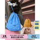 Tagi.Tanghulu《i》珍珠亞克力串珠可愛抽繩大容量雙肩包書包 柑橘餅干